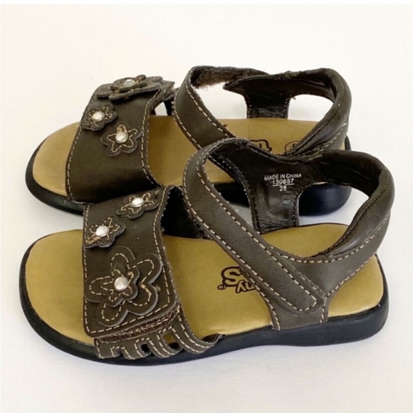 NWOT Teeny Toes adjustable floral sandals 4W infant - Picture 1 of 7